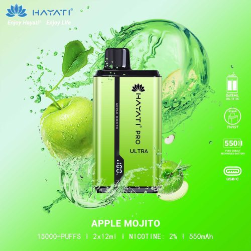 Hayati Pro Ultra 15000 Puffs Disposable Vape Apple Mojito 01f2f9f1 7e23 4fb7 858f 0ac5b95458ea