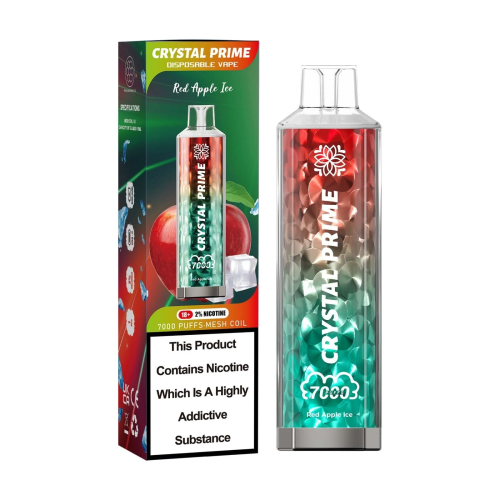 Crystal Prime Bar 7000 Puffs Red Apple Ice Flavour